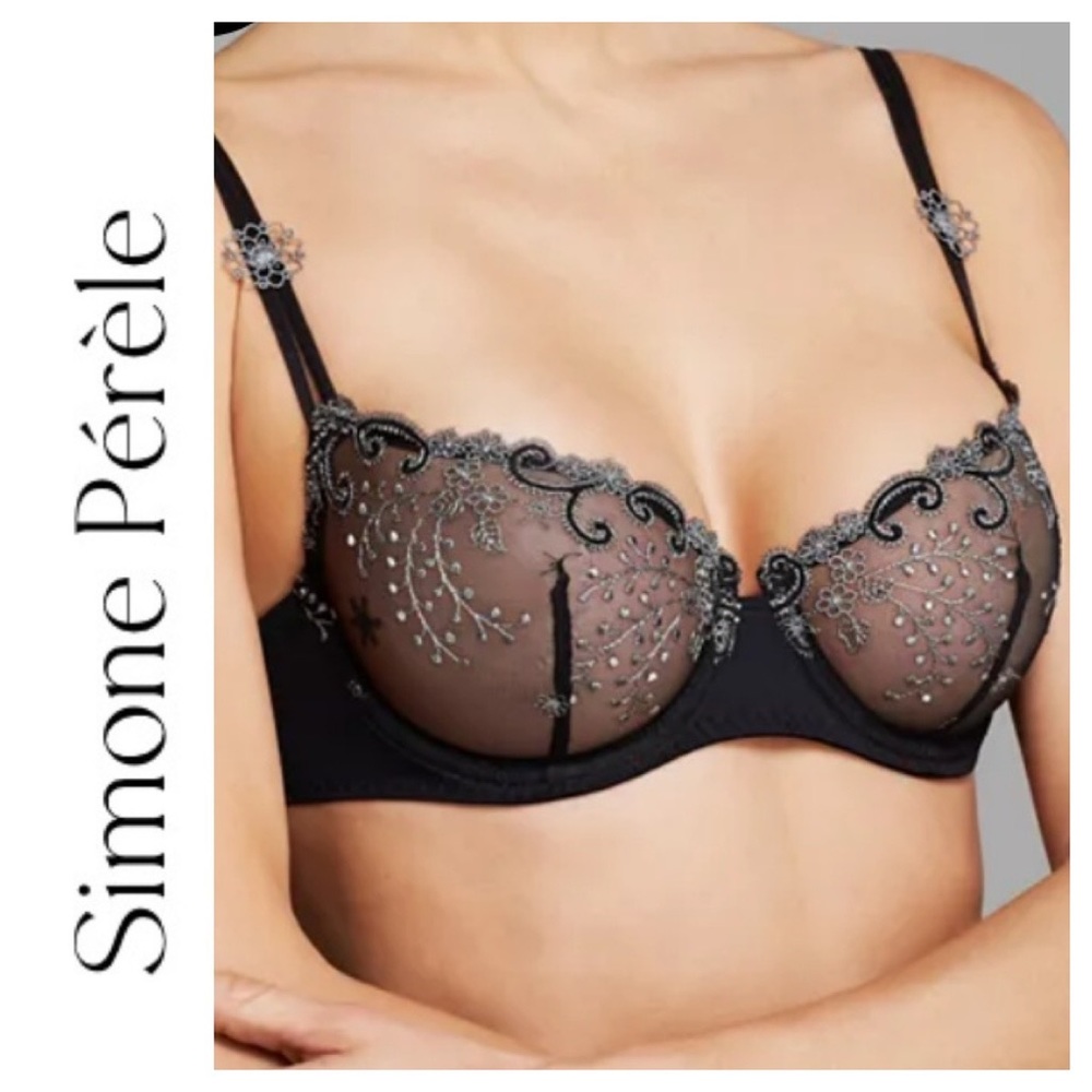➡️Simone Perele Delice Demi Cup Unlined Underwire Bra Size 32B
